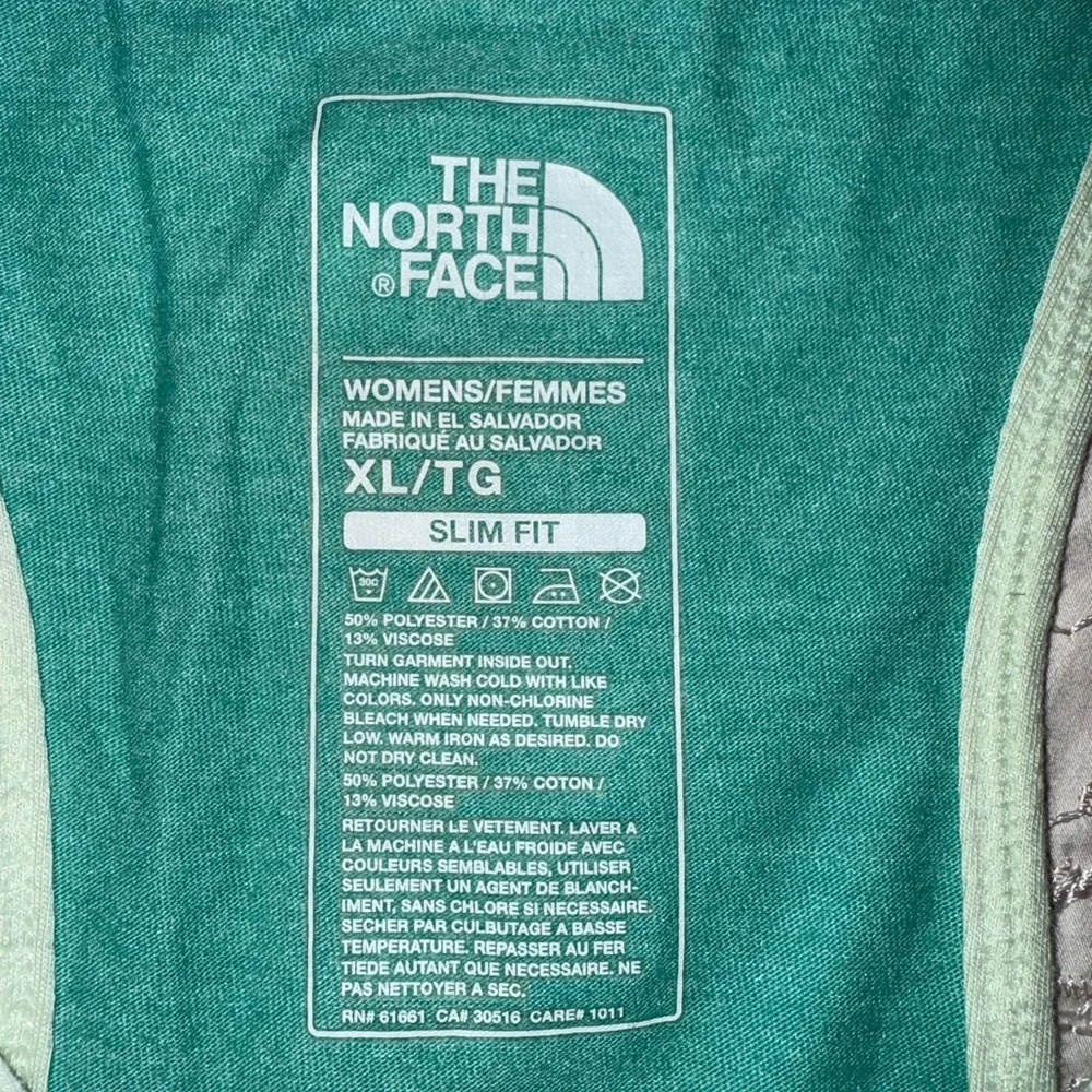 North Face EUC Teal/ Triangle design Tank Top T- Back - Picture 3 of 5
